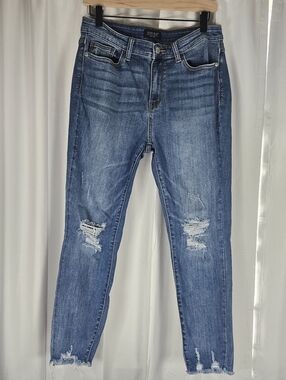 Judy Blue Medium Wash Distressed Skinny Stretch Jeans 13 / 31